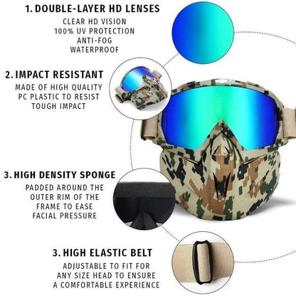Windproof Anti-Fog Ski Goggles with Storage Box