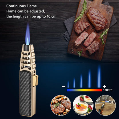 Windproof Torch Lighter Portable Butane Flame Igniter
