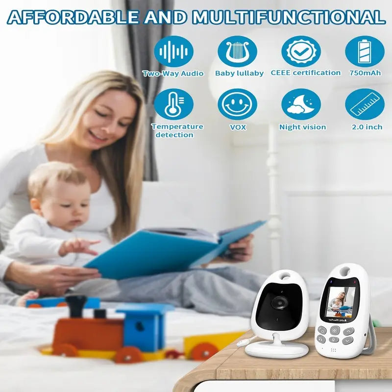 Wireless Baby Monitor Video Audio Night Vision Two-Way Communication