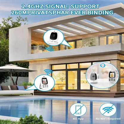 Wireless Baby Monitor Video Audio Night Vision Two-Way Communication