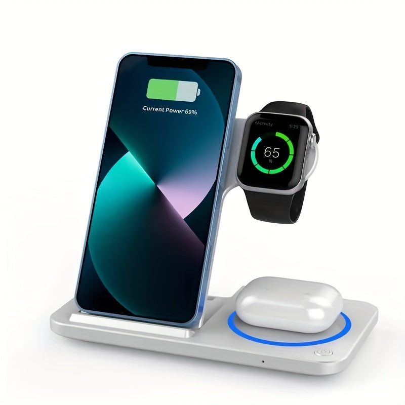 3 in 1 Wireless Charger Station for iPhone AirPods Apple Watch