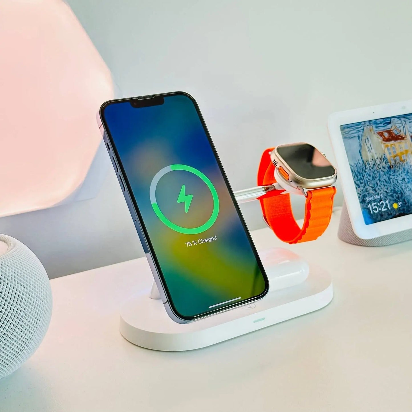 Wireless Charging Station Multiple Devices Fast Charge Pad