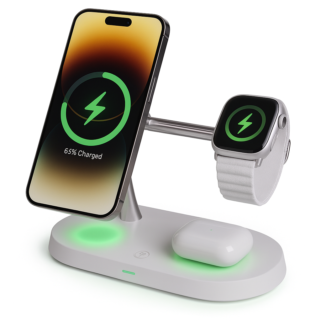 Wireless Charging Station Multiple Devices Fast Charge Pad