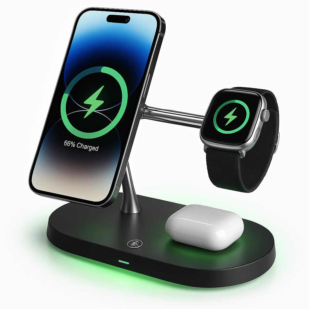 Wireless Charging Station Multiple Devices Fast Charge Pad
