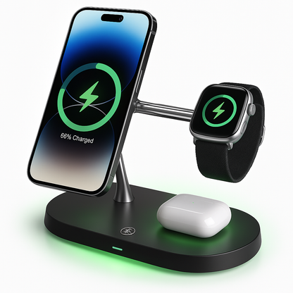 Wireless Charging Station Multiple Devices Fast Charge Pad