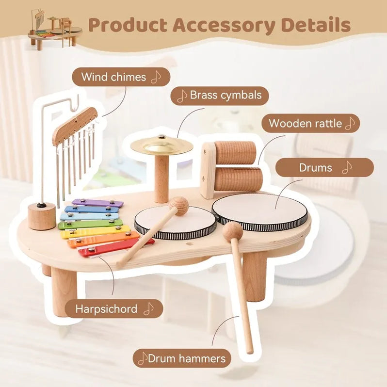 Wooden Music Station Toy for Kids